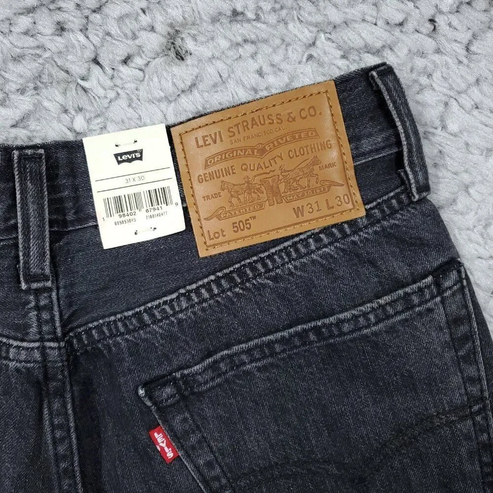 Levi's Premium 505 Regular Fit Selvedge Jeans Straight Leg Men’s Size 31 x 30